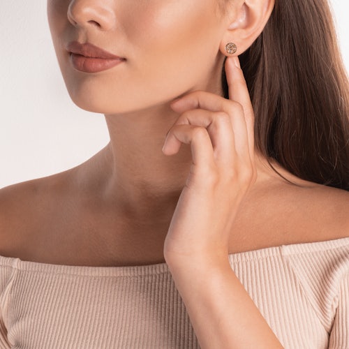 Kolczyki drzewo Savicki: złote, diamenty